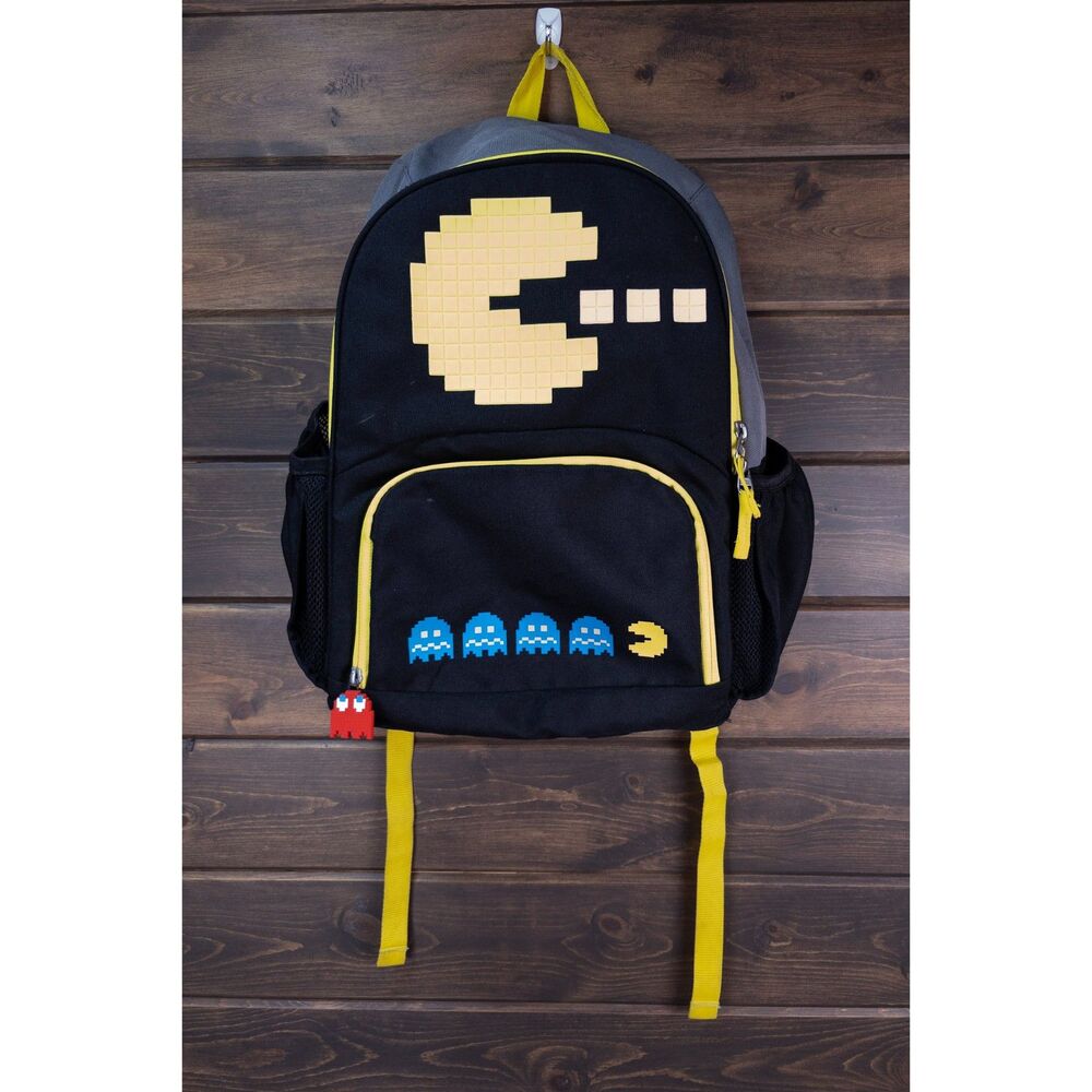 Pottery Barn Kids Mackenzie PAC MAN Critter Backpack Black Yellow Gaming